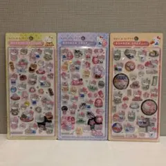 봉봉 드롭 씰 헬로 키티 일본 무늬 3종 세트