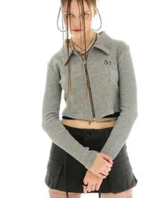 outxo アウトエクソ OUT X.O/ ZIP UP TOP グレー