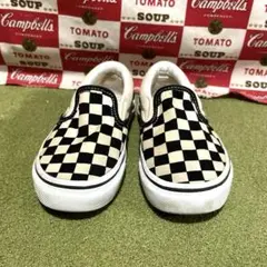 良品 VANS チェッカーフラッグ スリッポン キッズ 20cm