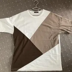 COMME CA ISM パッチワーク クルーネック Tシャツ