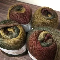 グラデーションウールヤーン4玉 ブラウン系