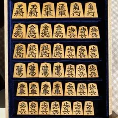 将棋駒 一舟作 錦旗書 彫埋駒 桐平箱付 - メルカリ