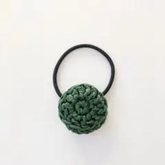 まぁるいシンプルなヘアゴム グリーン