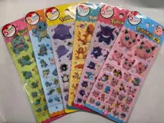 《６枚セット》【日本未発売韓国限定】ポケモンシール＊5サイズステッカー5size