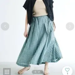 新品未使用　ルクールブラン　ギンガムチェックスカートのサムネイル