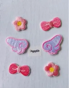 天使の羽　翼　ツバサ刺繍アイロンワッペンシールタイプ