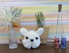 フレンチブルドッグ　白☆ポーチ⑤