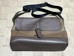COACH ブラウンレザー ショルダーバッグ