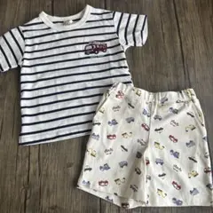 消防車Tシャツと車柄パンツセット