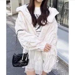 INGNI 袖リボン付マウンテンパーカー アイボリー　M イング