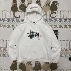 Stussy 刺繍ロゴ パーカー 古着　foodieのサムネイル