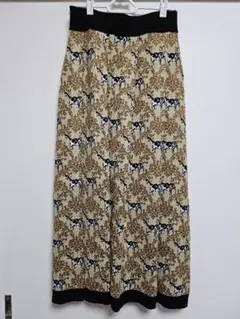 GU UNDERCOVER GU ニットスカート ジャガード アニマル柄 M