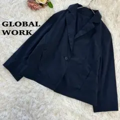 【GLOBAL WORK】グローバルワーク 紺　春ショート丈ジャケット　羽織りのサムネイル