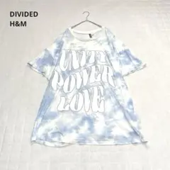 【DIVIDED H&M】Tシャツ　メンズ　グラフィック　英字　ユニセックス　Lのサムネイル