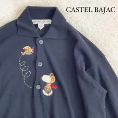 希少　80s カステルバジャック　スヌーピーコラボ　ポロシャツニット　刺繍