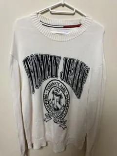 TOMMY JEANS ホワイト クルーネックセーター L
