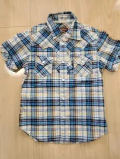 purple&yellow　シャツ　キッズ　120cmのサムネイル