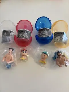 【新品未開封】クレヨンしんちゃんサウナ カプセルトイ 4体セット