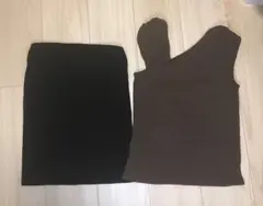 美品　ユニクロ　フーズフーチコ　ブラウン　ブラック　ブラ　タンクトップ　2枚売り