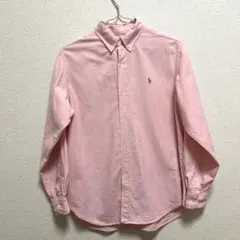 ラルフローレン ピンクシャツ ボタンダウン 綿100 160A レディースM相当