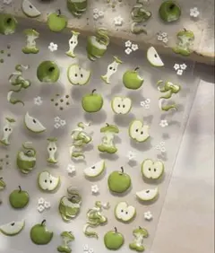 青リンゴネイルシール　ミセスグリーンアップル　ジャムズネイル