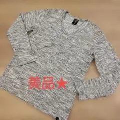 美品　EDWIN Vネック長袖カットソー M グレー系　長袖Tシャツのサムネイル