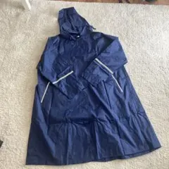 お値下げ‼️レインコート　ネイビー フード付き　サイズ150