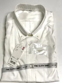 ユニクロ　綿100% ボタンダウン長袖ファインオックスフォードシャツXL★ス2