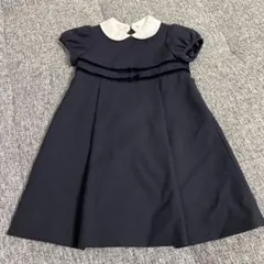 新品未使用　ミルフィーユワンピース　95 ネイビーお受験　伊勢丹