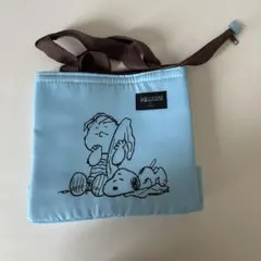 スヌーピー 保冷ランチバッグ 水色