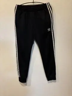 adidas スウェットパンツ黒 ストライプ