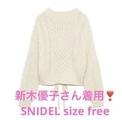 〜9/30まで超美品✨SNIDEL ケーブルデザインニットプルオーバー