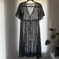 INGNI 花柄 シフォン ロングカーディガン Mサイズ