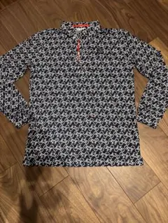 and per se 自転車パターン ハーフジップシャツ