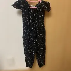 H&M 花柄オーバーオール 2A