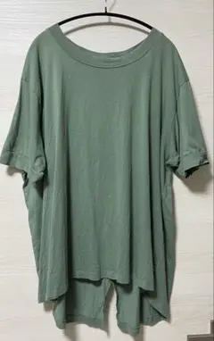 レディース4L Tシャツ チュニック グリーン