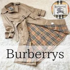 希少 白タグ バーバリーズ トレンチコート ステンカラー ノバチェック ベルト