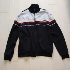 adidas ストライプジャージ 黒/白/赤/黄