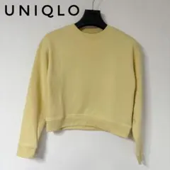 UNIQLO ユニクロ　スウェット　クロップド丈　イエロー　カジュアル　美品　S