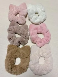 猫耳デザインシュシュ② 6個セット