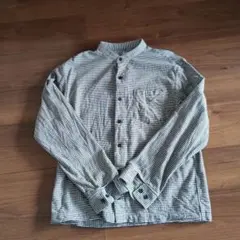 良品計画　ギンガムチェックシャツ