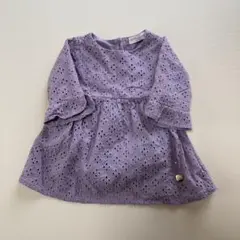 バースデイ　コラボ　春　秋　80 ワンピース ロンパース パープル色