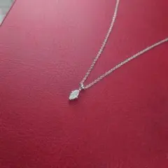 ダイヤモンドカット風 1Pジルコニアネックレス