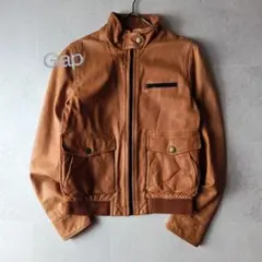 希少90s ラムレザー old Gap ライダースジャケット キャメル