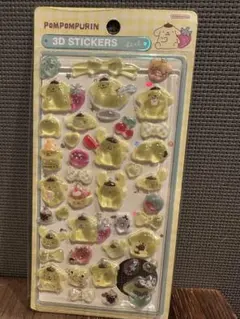 サンリオキャラクター ポムポムプリン 立体ぷっくりシール