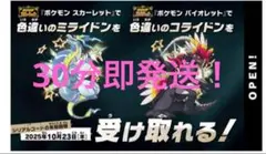 ポケモン 色違いミライドン、コライドンシリアルコード新品未使用品