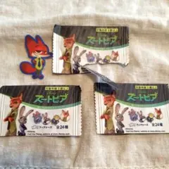 DISNEY　ズートピア　貼ってはがせるエコワッペン　3点
