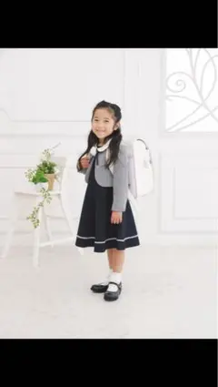 CHOPIN フォーマルワンピース 120cm~ ネイビー　コサージュ付き