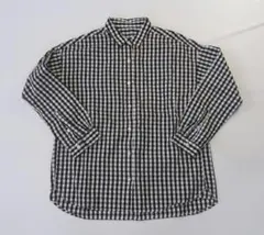 美品‼️ SHIPS Days ギンガムチェック 長袖シャツ 白×黒