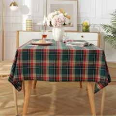 北欧風 テーブルクロス テーブル等セッティングに チェック（クリスマス等）新品